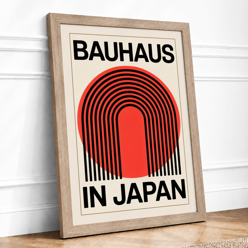 Bauhaus In Japan Geometric - Print, Oak, A4 - 29.7 x 21.0 cm