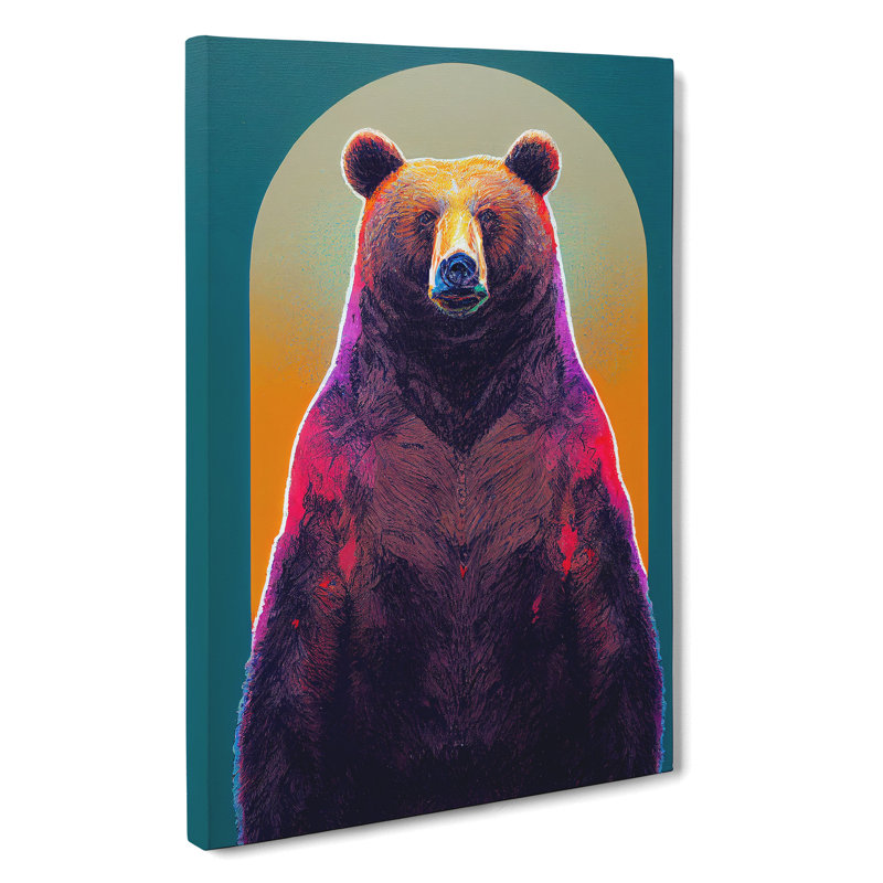 Tall Bear - Wrapped Canvas Print, 50cm H x 35cm W x 3cm D