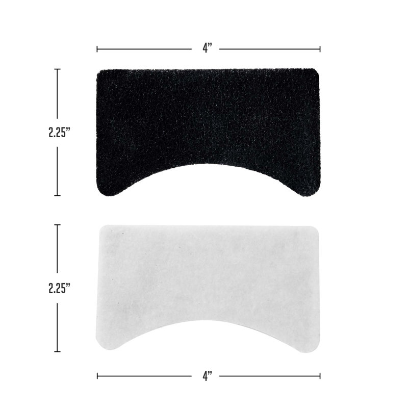OVENTE Charcoal and Oil Vapor Replacement Filter Set Compatible with 1.5L Electric Deep Fryer FDM1501BR, Odor-Reducing Filters for Cleaner, Safer Home Frying, Black & White ACPFDM1503