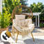 Fauteuil à œufs en osier avec coussin épais Wooley-713714291-713714290