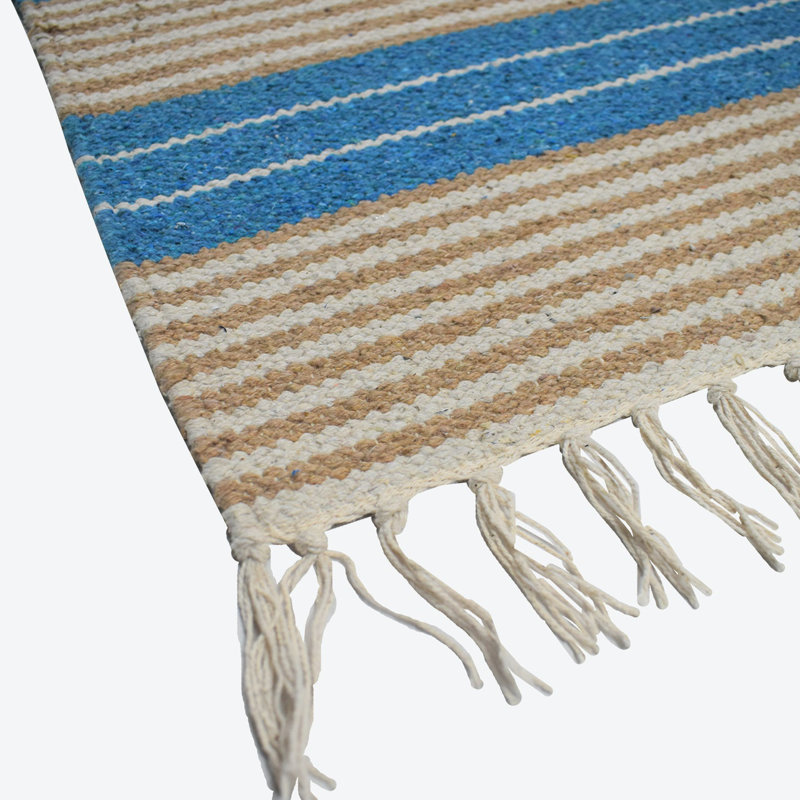 Hearne Striped Hand Woven 90cm X 150cm Indoor / Outdoor Area Rug