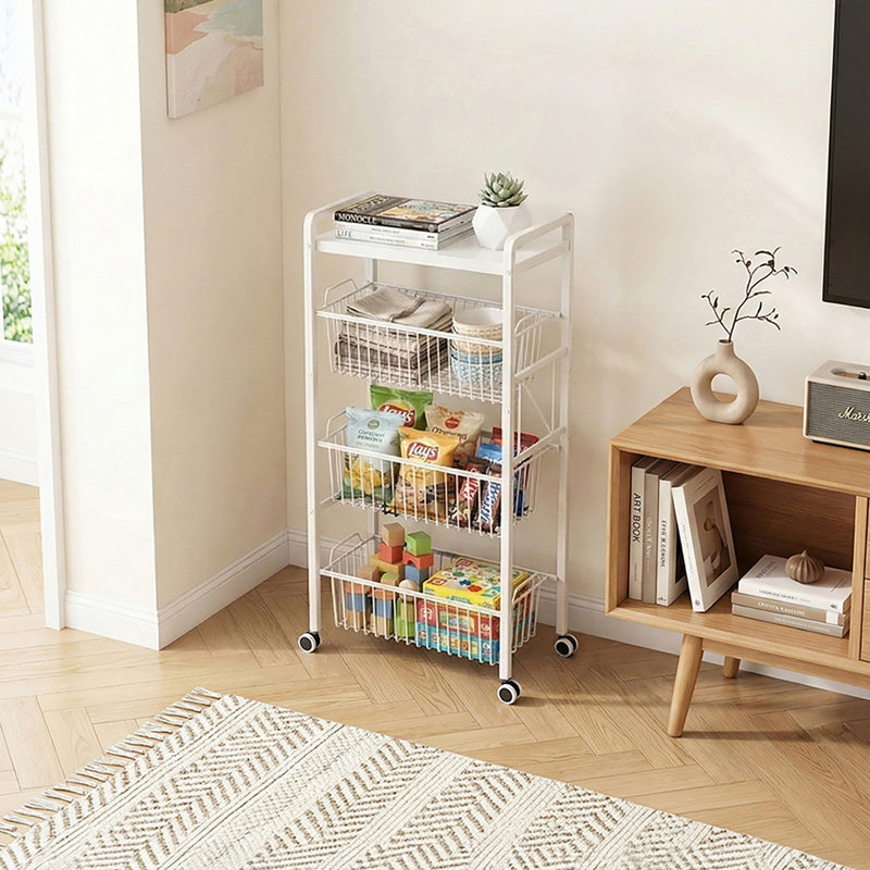 Under Sink Organiser 85.5"40.5"21.5" Under Sink Organiser, White