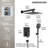 Dual-Function Shower Faucet System, 10" Rainfall Shower Head with 3 Spray Settings Handheld Shower-73468223-136322052