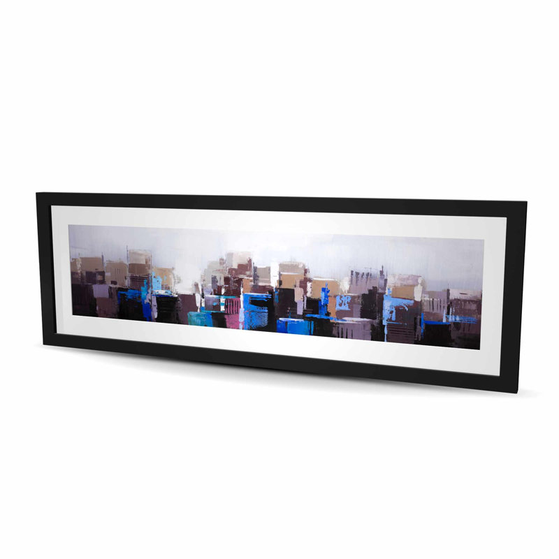 Abstrait gratte-ciel - décor de bureau bleu mat