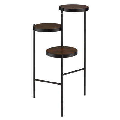 Black And Walnut 3Tier Foldable Plant Stand