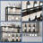 Industrial Wall Mounted Wine Rack, 2-Tier Wood Wine Bottle Shelf With Stemware Rack, Black Wine Glass Rack Multi Functional Wine Storage Display Rack For Home Bar Dining Room Kitchen (55.1×7.8×26In)-756545645