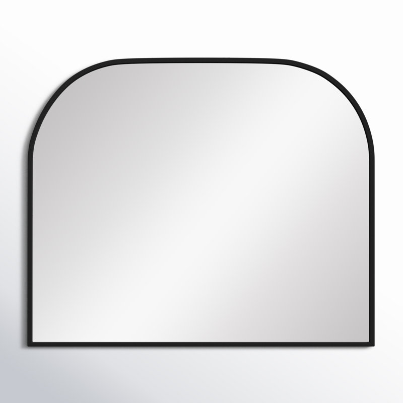 Sabine Metal Wide Arch Wall Mirror, Black, 34" x 40"