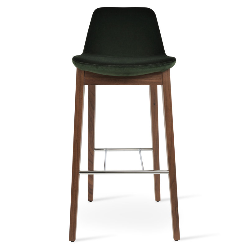 Tabouret de bar et de comptoir en bois Pera HB en noyer américain, Tabouret de comptoir (siège d'une hauteur de 24 p
