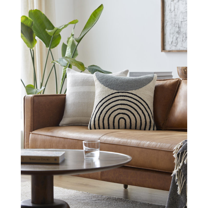 Hannover Geometric Wool Blend Reversible Pillow Cover, 20"H x 20"W
