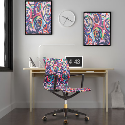 Elizabeth Sutton Collection Wynwood Multi Rose Task Chair by Elizabeth Sutton Collection