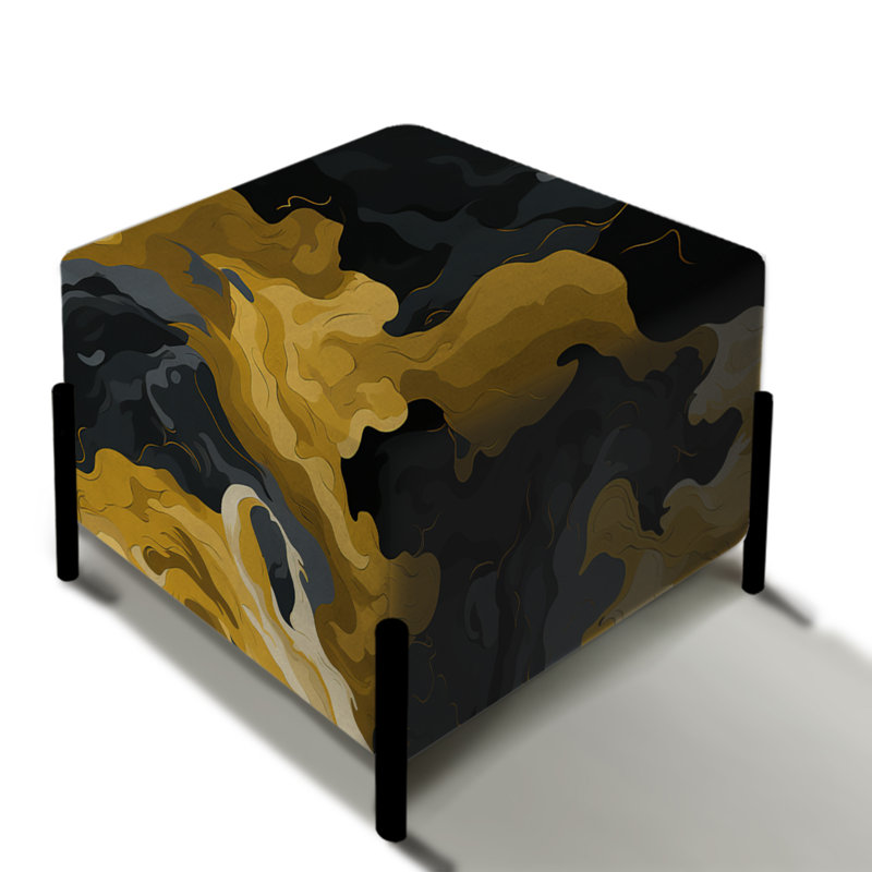 Gilded Concealment - Repose-pieds carré camouflage