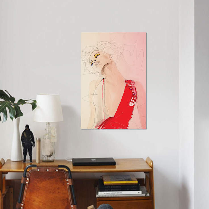« atmospher », impression sur toile, H 12 po x l 8 po x P 0,75 po, Pas de tapis, Toile tendue