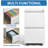 Metal 2 Drawer File Cabinet - Locking Feature Holds Legal/Letter/A4 Antique White Office Rolling Drawers With Lock Fits Organization-1875380461