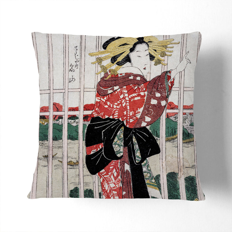 Square Throw Cushion, 40cm H x 40cm W x 15cm D, White