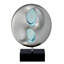 Lampe de table moderne de conception moderne à DEL avec miroir infini noir et argent