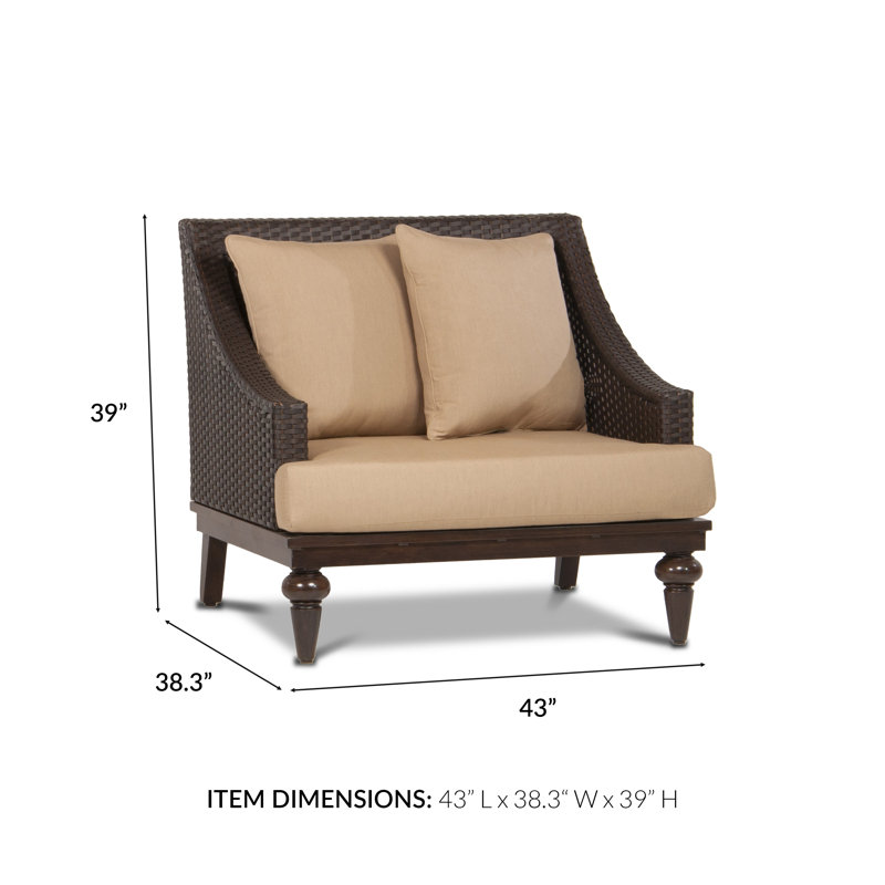 Somerby Outdoor Lounge Chair, Canvas Heather Beige Sunbrella® Canvas