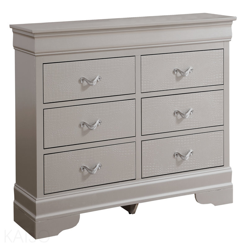 Commode, champagne argenté