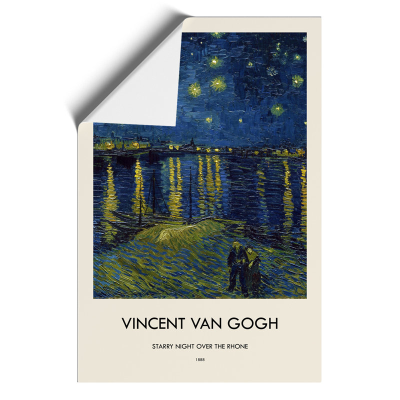 Starry Night over the Rhone Print by Vincent van Gogh - Frameless Print, 30cm H x 21cm W x 0.1cm D