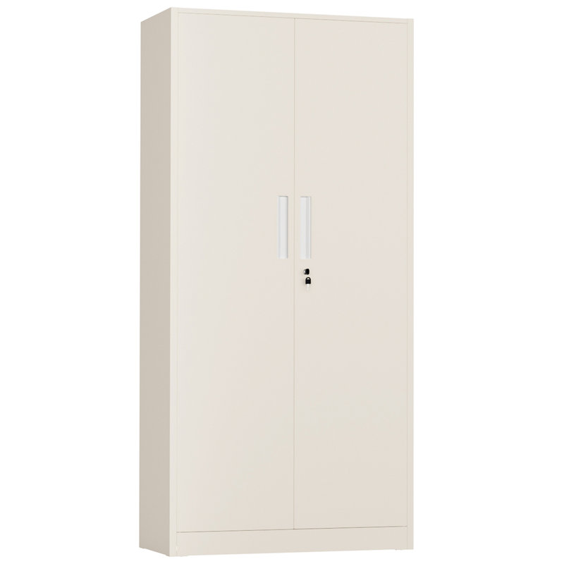 Lakenzie 5 - Shelf Steel Garage Storage Cabinets with Lock (72" H x 32" W x 16" D), Light Gray