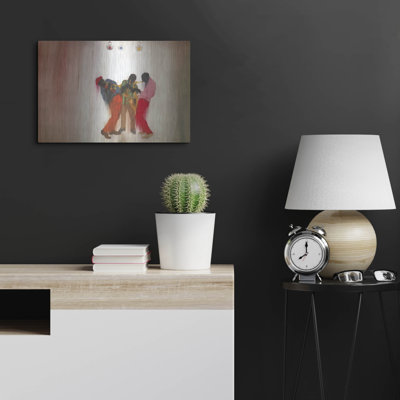 'Black Brown And Beige' by Jim Tanaka, Metal Wall Art, 24"x16"