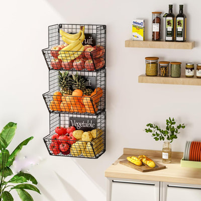 Metal Wire Basket Wall Hanger