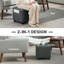 Taitianna Small Footstool Ottoman Rubber Wood Legs 35x35x35cm-1232040199