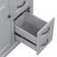 Meuble-lavabo de salle de bain 36 po avec lavabo en céramique et tiroirs à finition gris clair