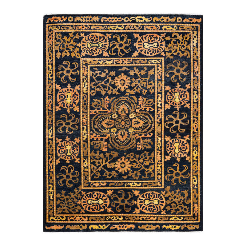 Contemporary One-of-a-Kind 6' 5" X 8' 10" Hand Knotted Area Rug