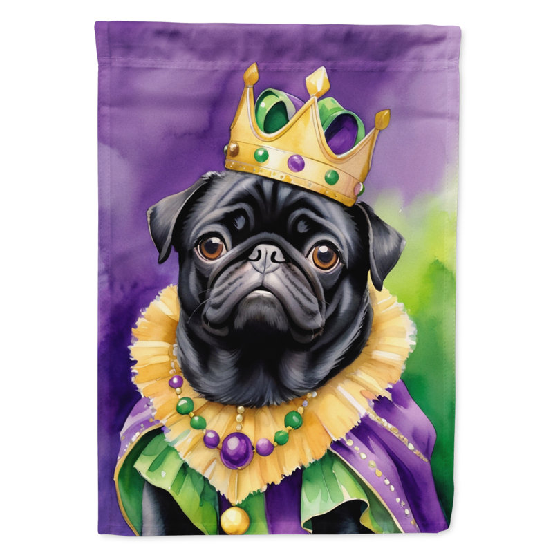 Double Sided 15.5'' H x 11.25'' W Polyester Mardi Gras Garden Flag