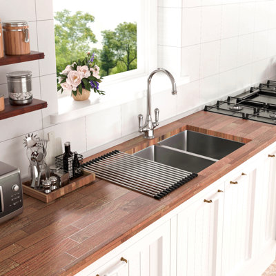 16 Gauge Stainless Steel Undermount Double Bowl Kitchen Sink With 9 Inch Deep Sink