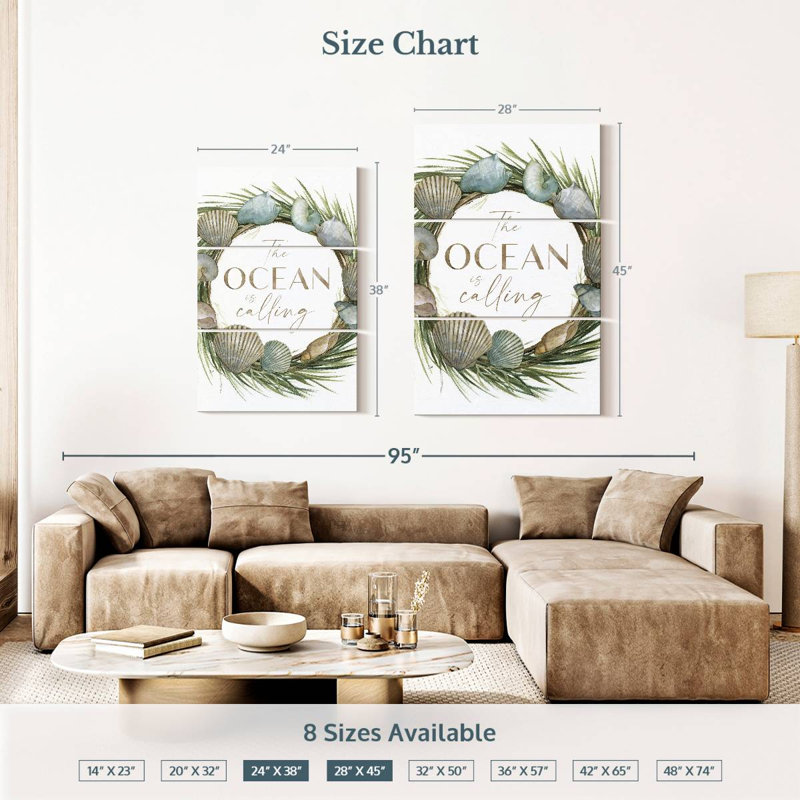 Couronne Tergel The Ocean Calling, H 38 po x l 24 po