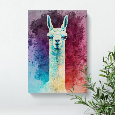 Llama Portrait - Wrapped Canvas