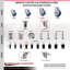 Ensemble de roulettes extensibles en polyuréthane pivotant 4 pouces 1 1/8 po à 4 freins 316SS-101372363