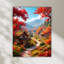 Art mural en verre trempé Autumn Village-129908490