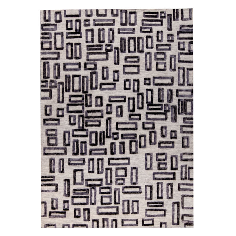 Tapis brun tissé à la main Phindile, 5 pi x 8 pi