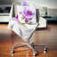 Aquarelle rose mauve avec feuilles - coussin à imprimé floral-30744460-30744464