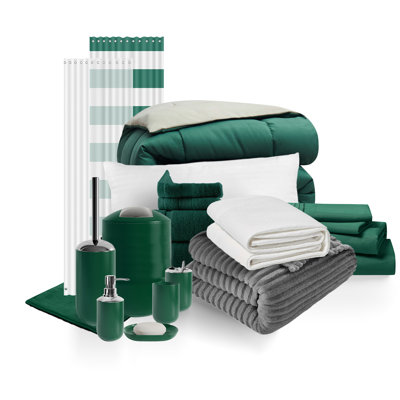 Ensemble complet pour chambre d'étudiant, lit simple TG et ensemble de salle de bain