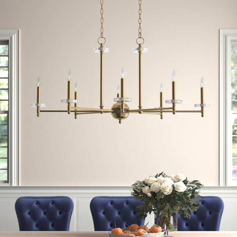 Brass 8-Light Chandelier