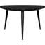 Ensemble de 2 tables basses et d'appoint noires, plateaux triangulaires, style milieu du siècle, une touche de modernité pour les espaces élégants. Fabriquées en bois de manguier, fini lisse, pieds évasés.