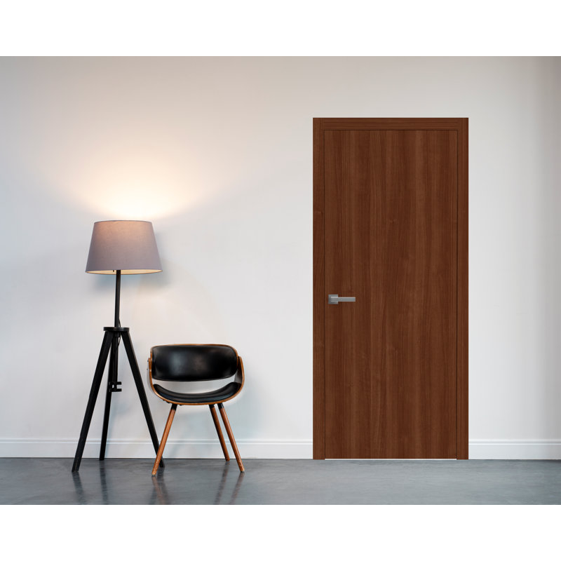 Panneau de porte à dalle - portes en placage de bois ESSENTIAL 8001 - grange coulissante pour garde-robe de poche
