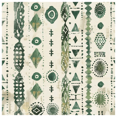 Couvertures vertes à motif tribal