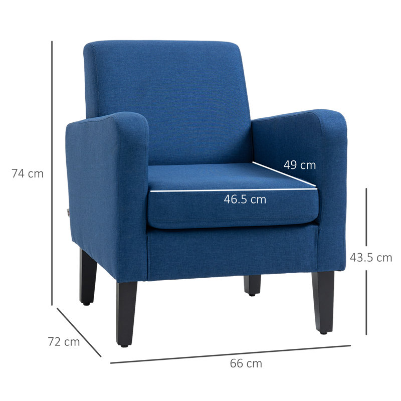 Upholstered Side Chair, Blue