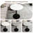 27.6-Inch Round Dining Table Mid-Century Modern 2-4 Person Light Gray Textured Marble Top-66967671-66967665