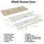 32-33.5 in.W x 72 in.H Bifold Frameless Glass Shower Door, Folding Frameless Shower Door-93706050
