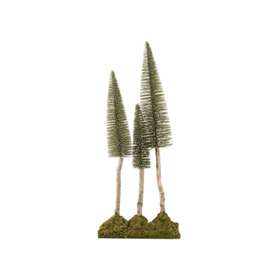 Birch Wood and Moss Base Tabletop Tree