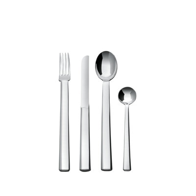 Alessi Rundes Modell Stainless Steel (18/10) Flatware Set - Service for 6