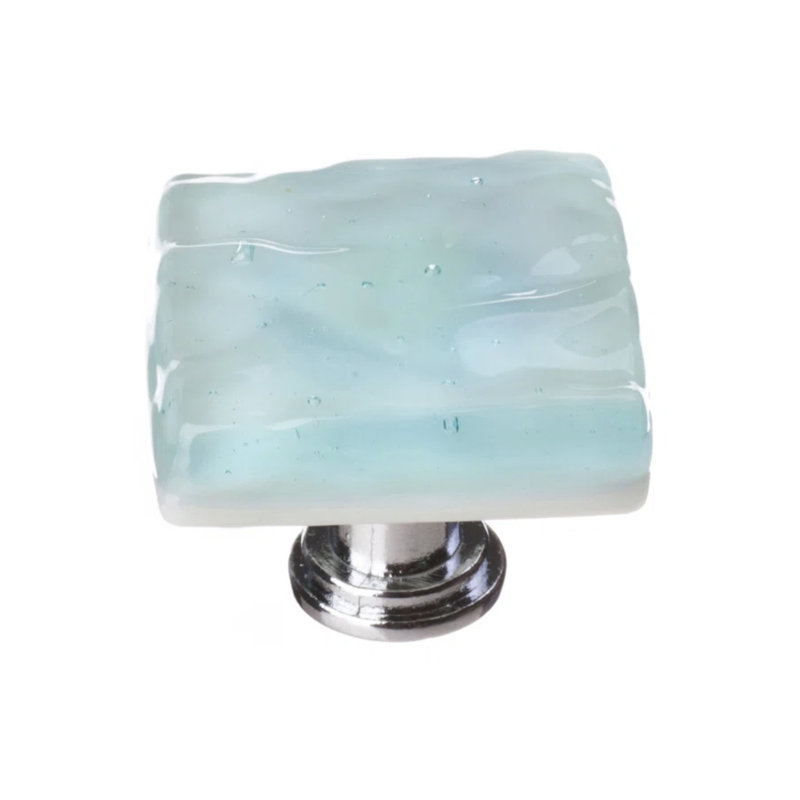Poignée d'armoire Glacier, Bronze huilé, Aqua pâle