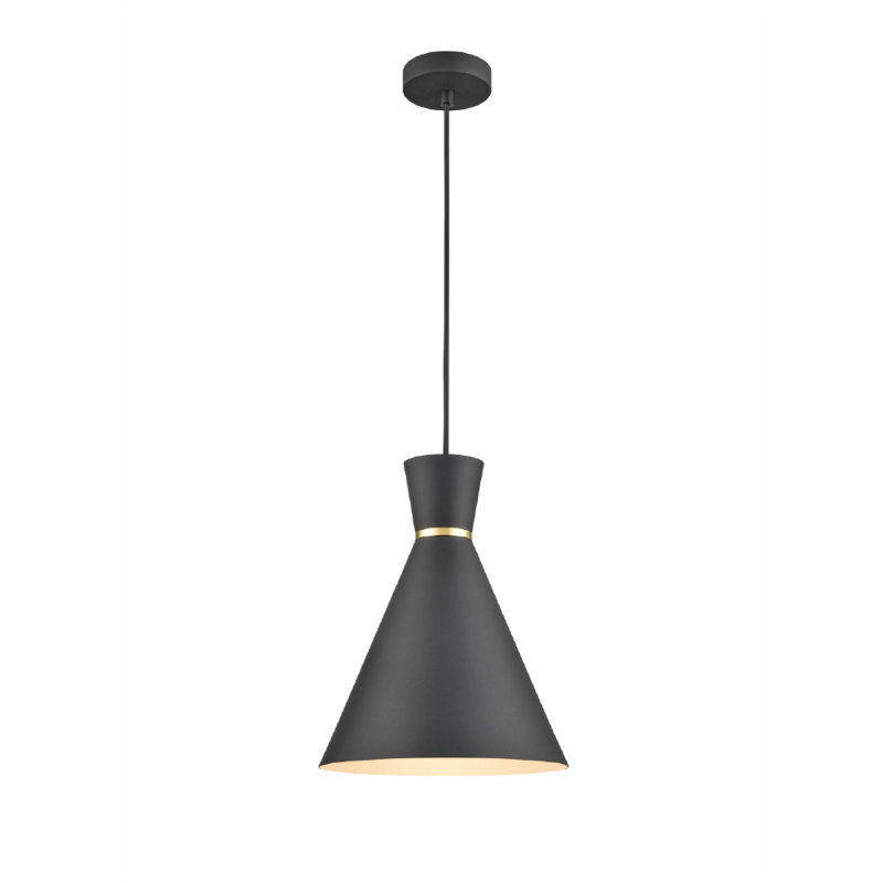 Kyler 1 - Light Cone Pendant, Black