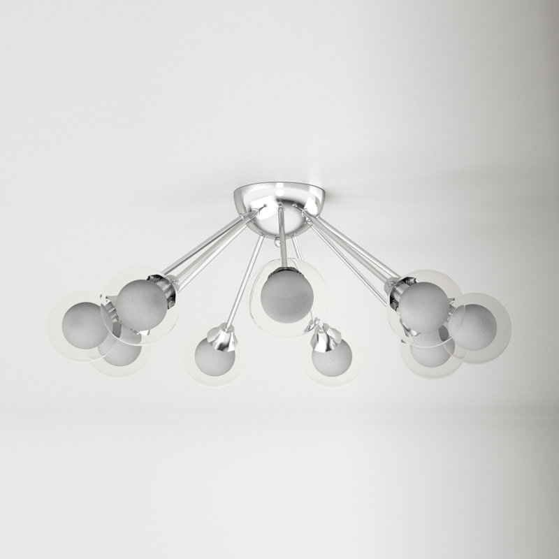 Optimist Glass Semi Flush Mount