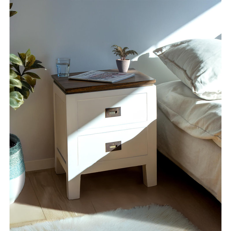 45cm W Solid Wood Bedside Table